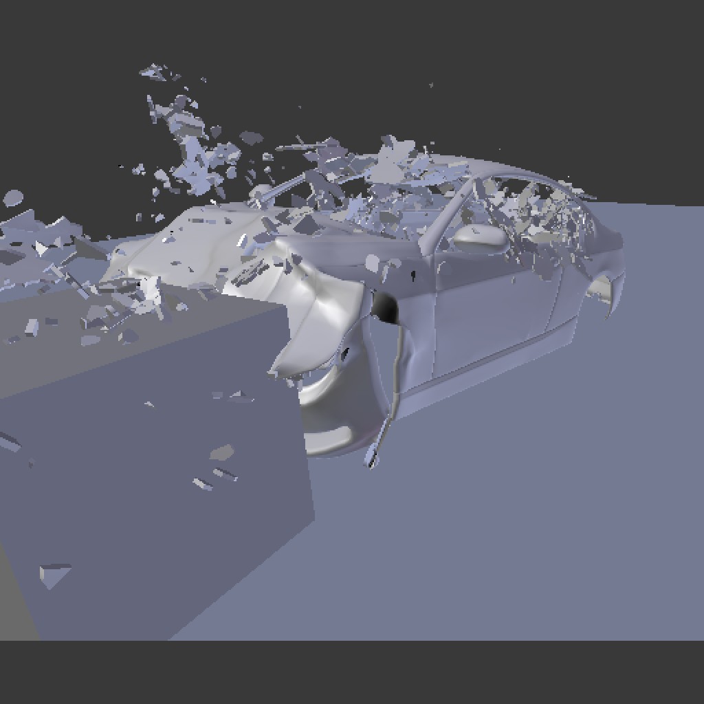 Fracture Modifier Bending Metal Car Demo File preview image 1